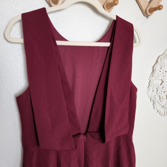 Dessy Collection Draped Backless Crepe Dress With Pockets Womens 12 NWT - Picture 7 of 14